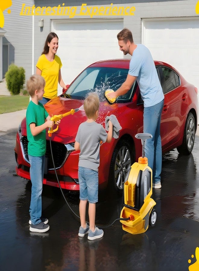 Essovee Kids Clean Car Wash Toy, Kids Power Washer, Toddler Cleaning Set Pretend Play Tools Role Playing Cleaning STEM Toys Gift for Toddler Boys Girls Ages 3 4 5 - Image 4